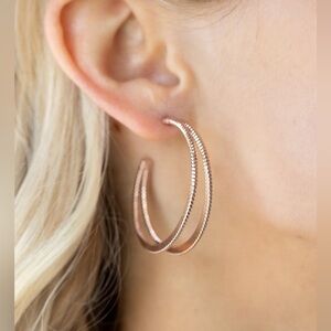 Paparazzi Rose Gold Double Hoop Earrings